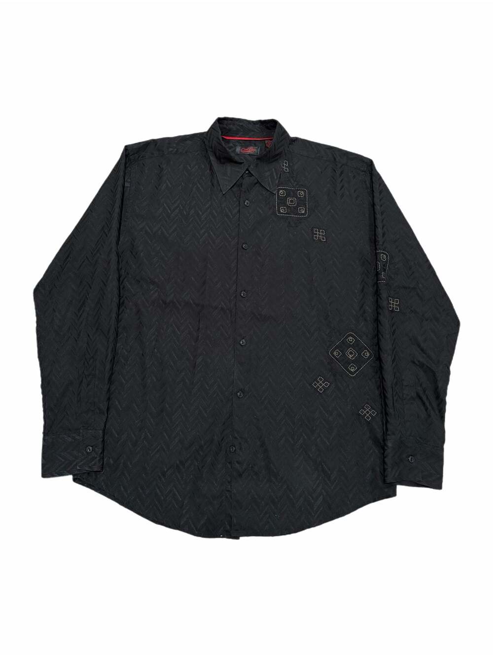 Contigo Men's Black Long Sleeve Button Down Shirt Size Large